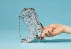 Cowboy Boot Austin Silver*Judith Leiber Best