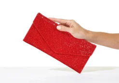 Crystal Envelope Red Designer Handbag*Judith Leiber Discount
