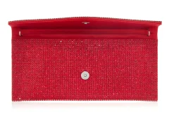Crystal Envelope Red Designer Handbag*Judith Leiber Discount