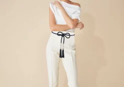 Crystal Tassel Belt Black*Judith Leiber Outlet