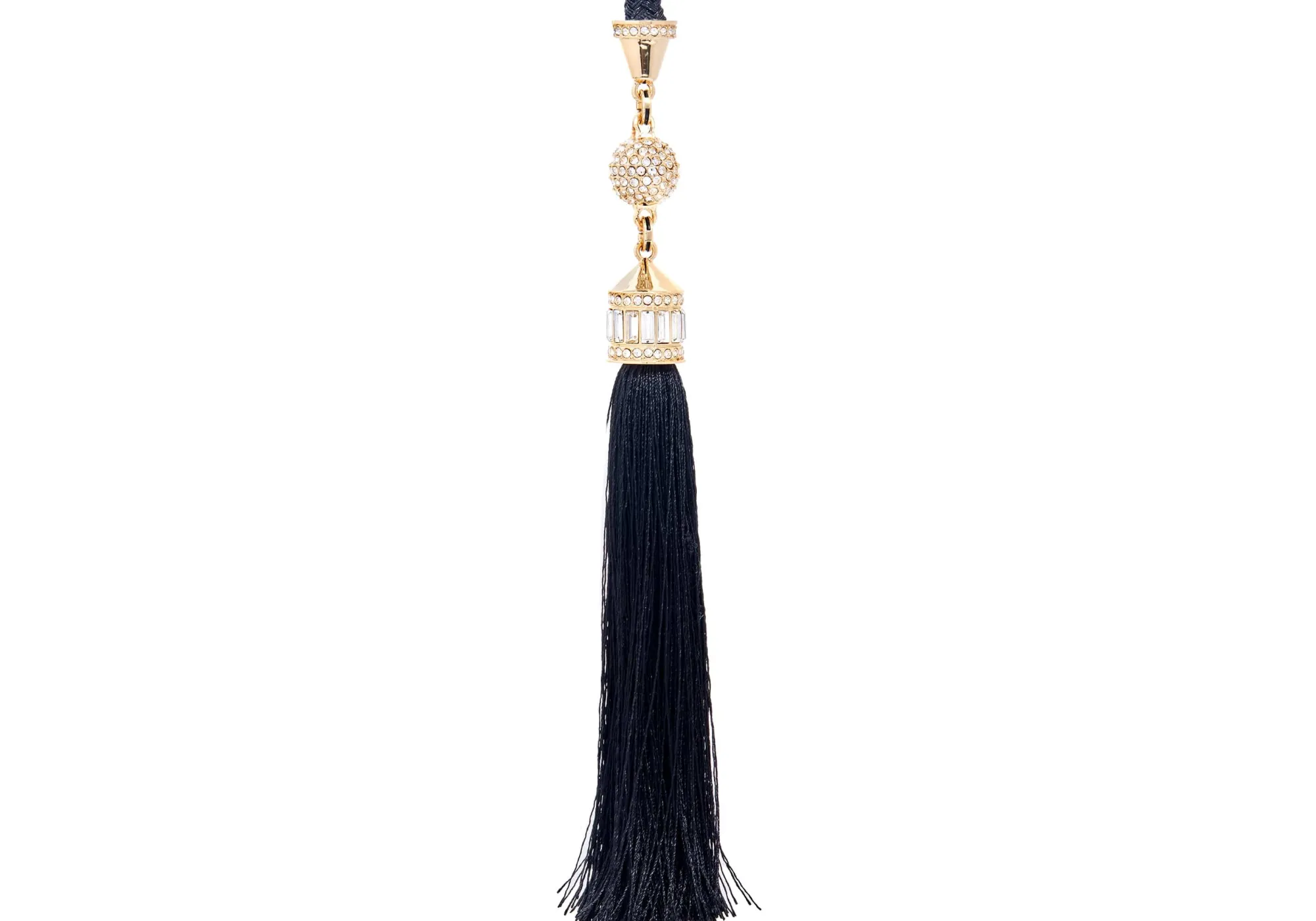 Crystal Tassel Belt Black*Judith Leiber Outlet