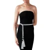 Crystal Tassel Belt Silver*Judith Leiber Fashion
