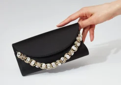 Envelope Taylor Satin Black*Judith Leiber Discount