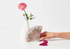 Fan Pink Blossoms*Judith Leiber Best