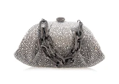 Gemma Crystal Caviar Platinum Gradient*Judith Leiber Fashion
