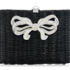 Hailey Wicker Basket Bow Black*Judith Leiber Online