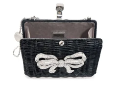 Hailey Wicker Basket Bow Black*Judith Leiber Online