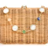 Hailey Wicker Basket Natural Stone*Judith Leiber Online