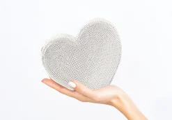 Heart Clutch Silver*Judith Leiber Outlet