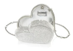 Heart Clutch Silver*Judith Leiber Outlet