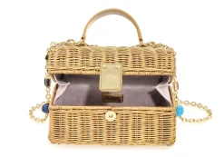 Isla Wicker Basket Champagne*Judith Leiber New
