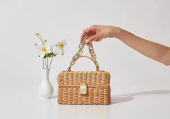 Isla Wicker Basket Natural*Judith Leiber New