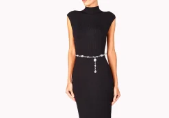 Jeweled Belt Silver*Judith Leiber New