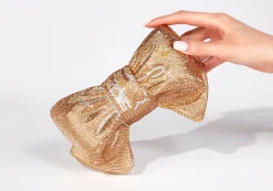 Just For You Bow Gold Designer Clutch*Judith Leiber Online