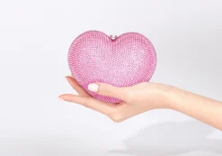 L'Amour Petit Coeur Pink*Judith Leiber Sale