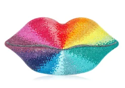 Lips Rainbow Kiss - Colorful Designer Lip-Shaped Clutch*Judith Leiber Fashion