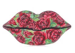 Lips Red Roses*Judith Leiber New