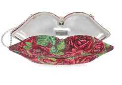 Lips Red Roses*Judith Leiber New