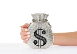 Money Bags Pouch Silver*Judith Leiber Online