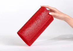 Perry Crystal Red Clutch*Judith Leiber Discount