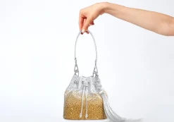 Piper Bucket Caviar Gradient Golden*Judith Leiber Fashion