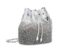 Piper Bucket Caviar Gradient Platinum*Judith Leiber Clearance
