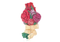 Red Roses Corsage*Judith Leiber Hot