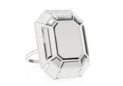 Ring Emerald Cut Silver*Judith Leiber Best