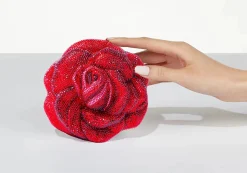 Rose American Beauty Handbag*Judith Leiber Outlet