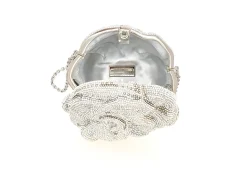 Rose Desiree Silver Clutch*Judith Leiber New