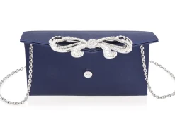 Satin Bow Envelope Navy*Judith Leiber Online