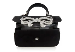 Satin Bow Top Handle Black*Judith Leiber Outlet