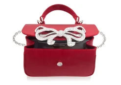 Satin Bow Top Handle Crimson*Judith Leiber Best