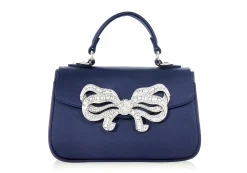 Satin Bow Top Handle Navy*Judith Leiber Hot