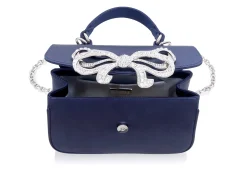 Satin Bow Top Handle Navy*Judith Leiber Hot