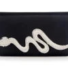 Serpent Fizzoni Silver Black Satin*Judith Leiber Outlet