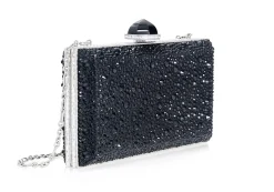 Skylar Crystal Caviar Black*Judith Leiber Best