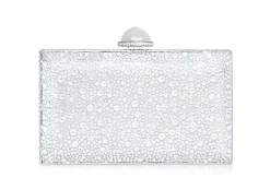 Skylar Crystal Caviar Silver*Judith Leiber Sale