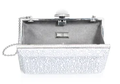 Skylar Crystal Caviar Silver*Judith Leiber Sale