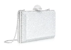Skylar Crystal Caviar Silver*Judith Leiber Sale