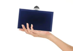 Skylar Satin Navy*Judith Leiber Sale