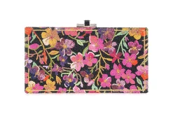 Sleek Rectangle Blazing Flowers*Judith Leiber Outlet