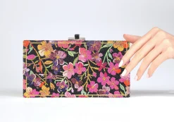Sleek Rectangle Blazing Flowers*Judith Leiber Outlet