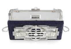 Sleek Rectangle Lillian Navy*Judith Leiber New