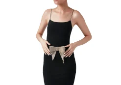 Soft Bow Belt Champagne*Judith Leiber Clearance