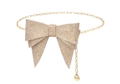 Soft Bow Belt Champagne*Judith Leiber Clearance