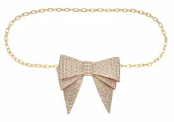 Soft Bow Belt Champagne*Judith Leiber Clearance