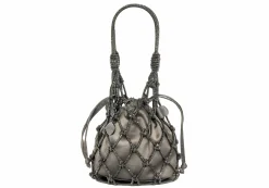 Sparkle Net Pouch Gray*Judith Leiber Fashion