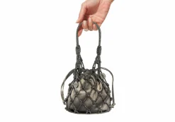 Sparkle Net Pouch Gray*Judith Leiber Fashion