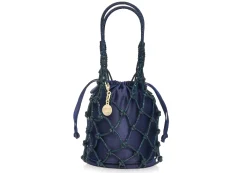 Sparkle Net Pouch Navy*Judith Leiber Hot